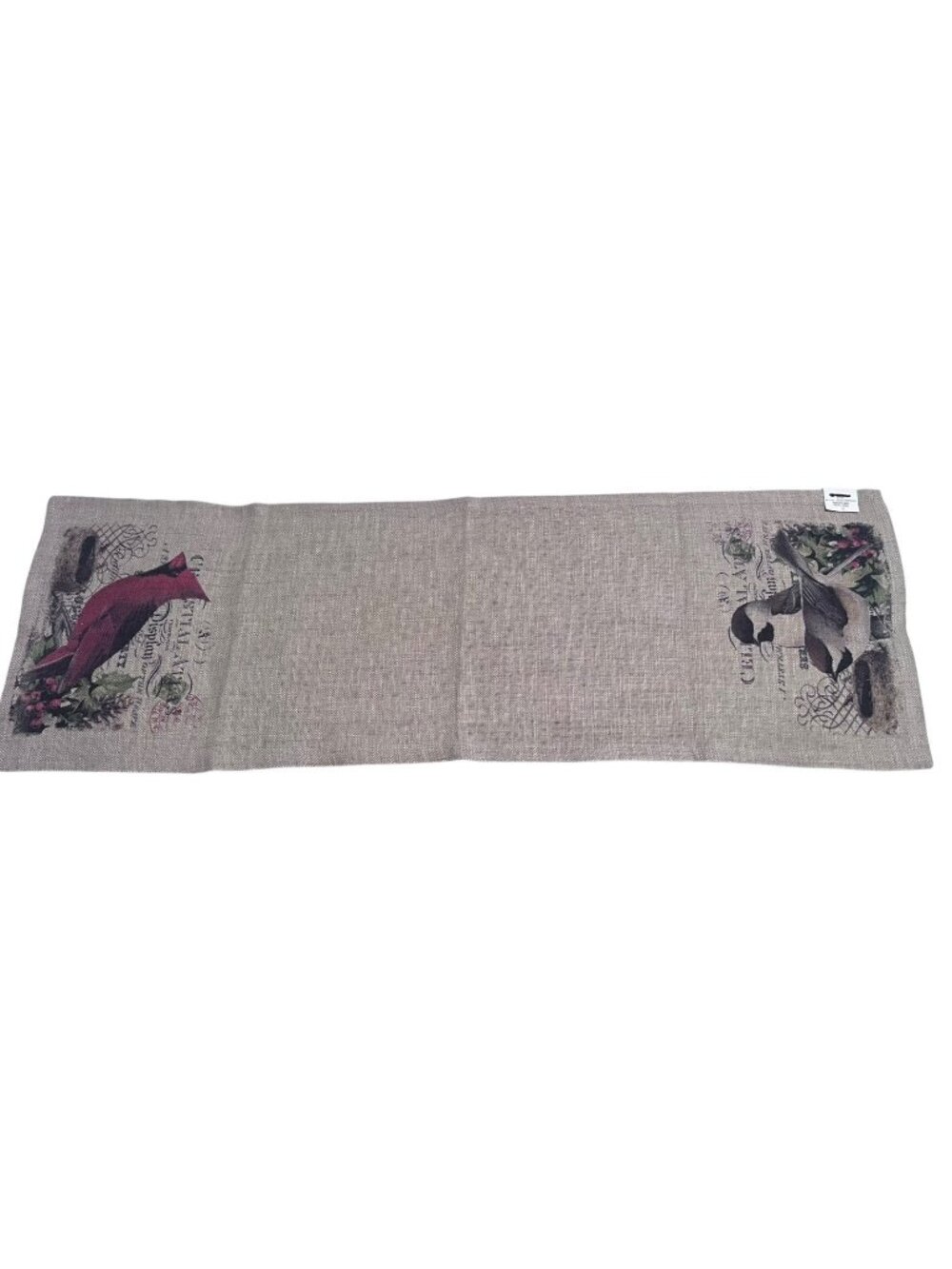 Heritage Lace Winter Garden Chickadees Cardinal Table Runner 16 x 48 NWT